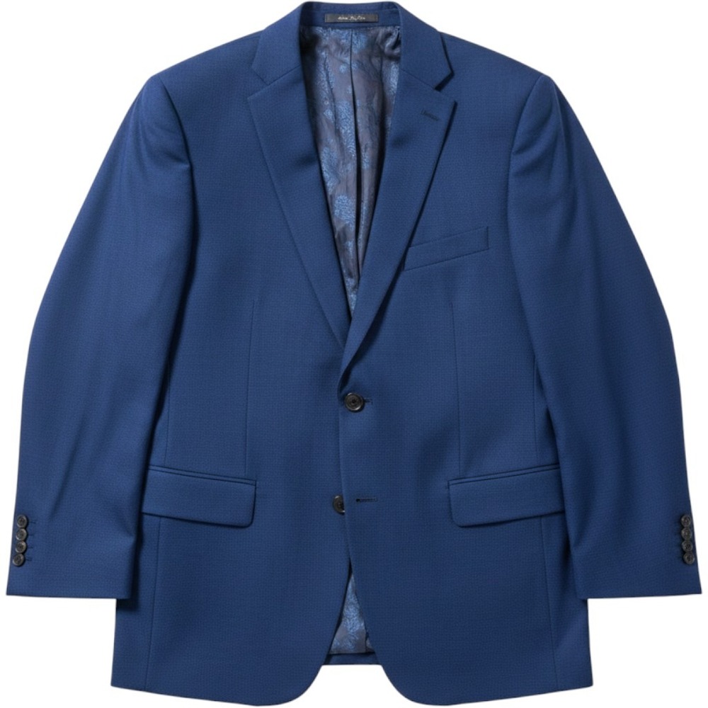 Indochino Made to Measure Blue Textured Two Button Blazer Jacket‎ Men Custom
